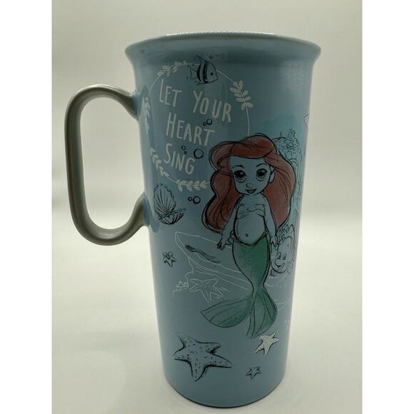 Disney Other - Disney Store Tall Blue Latte Mug Baby Princess Let Your Heart Sing Coffee Tea